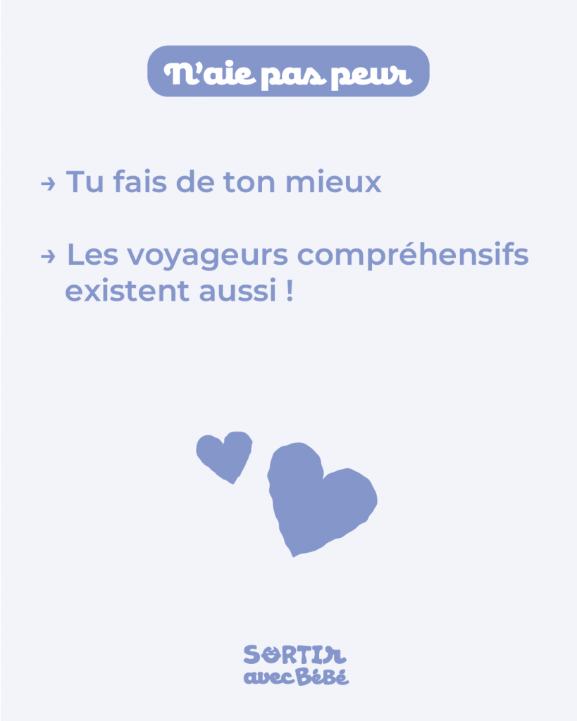 tu fais de ton mieux avec ton bébé dans le train !